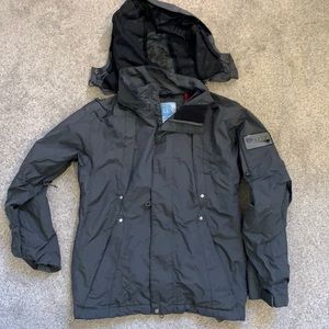 burton snow jacket with a detachable hood